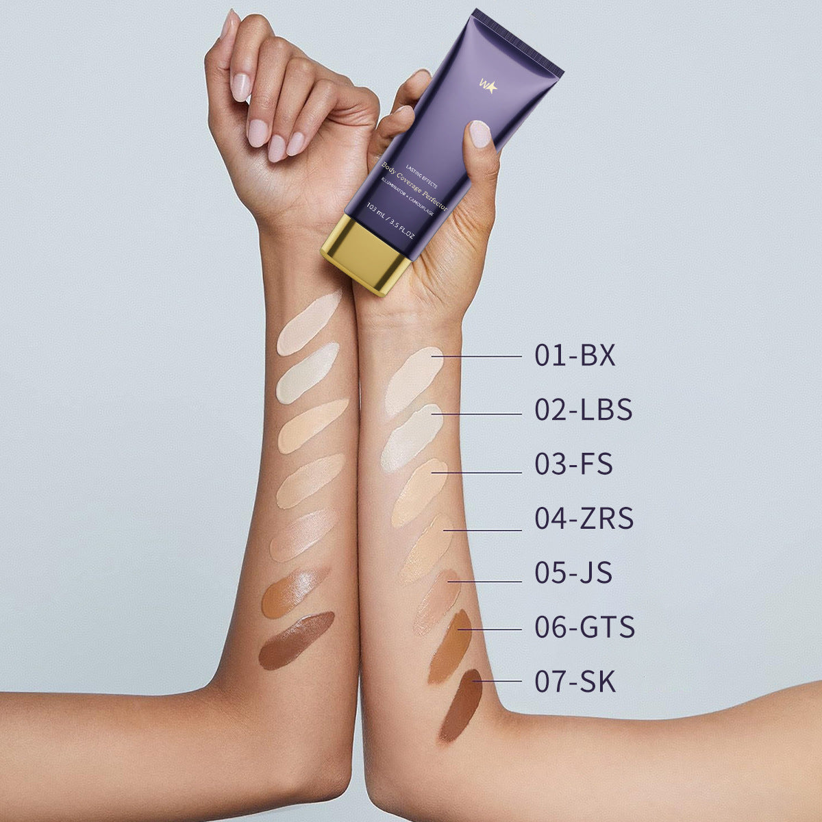 W. Body Coverage Perfector (Body/tattoo concealer care cream waterproof and sweat resistant)
