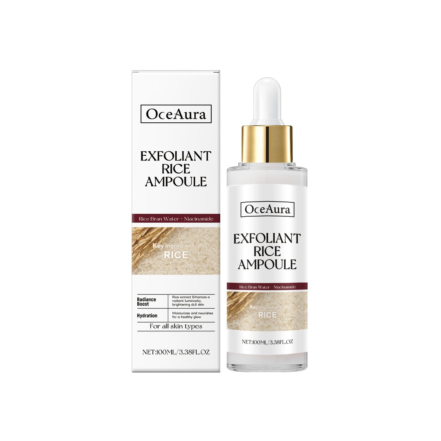 OceAura Exfoliant White Rice Ampoule (Choose 1 OR GET THE B/W SET FOR 35.99)