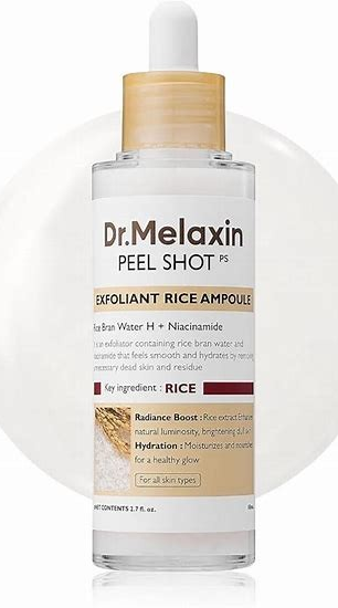 Dr. Melaxin Peel Shot Glow White and Black Rice Peeling Ampoule  (Choose 1 OR GET THE B/W SET FOR 35.99)
